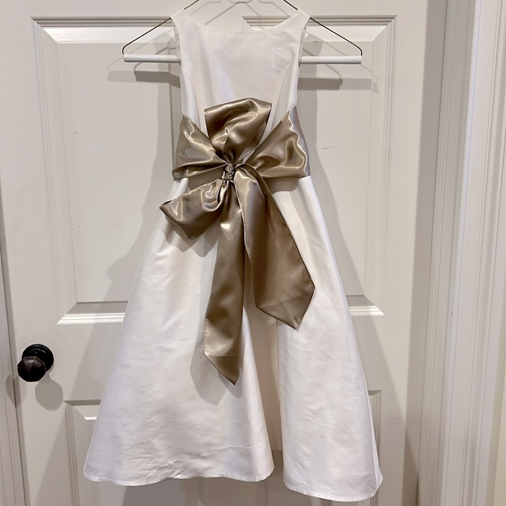 Silk shantung girls part dress